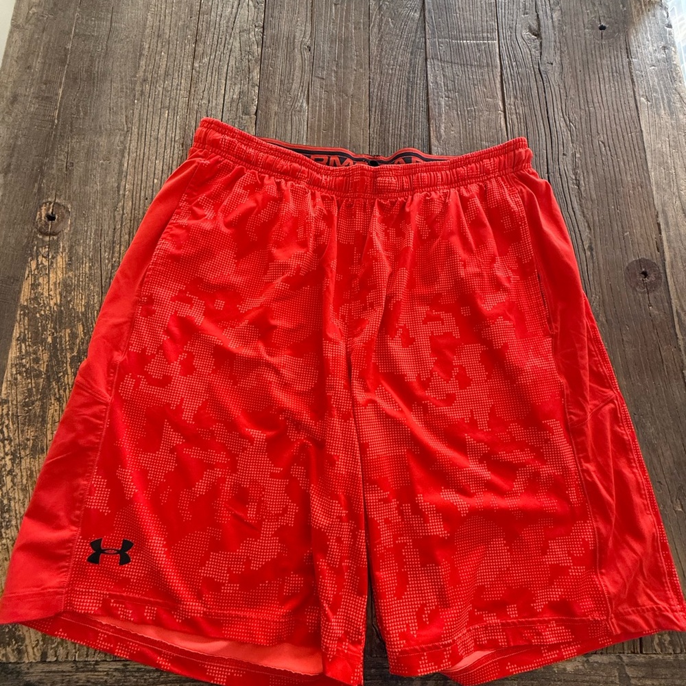 Under Armour Men's Vibrant Red Athletic Shorts